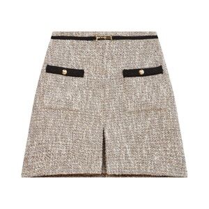 Maje Jinie Recycled Cotton Tweed Mini Skirt NWT Size 40